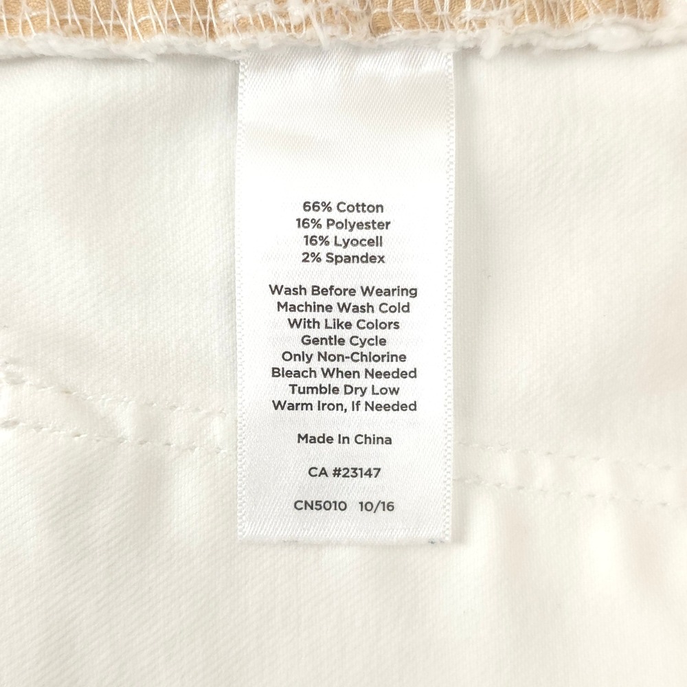 Talbots Womens Jeans Flawless Five-Pocket Straight 12 White Classic Stretch - Picture 4 of 8